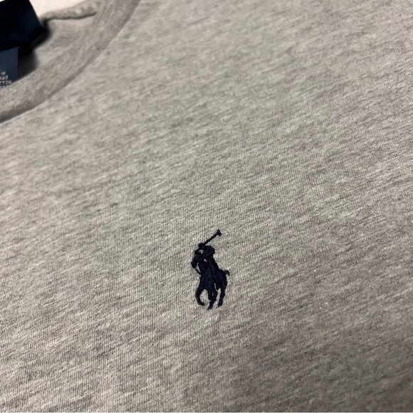 Polo Ralph Lauren Mens Heather Gray, Black Pony Crew Neck T-Shirt Size Medium - Picture 3 of 8